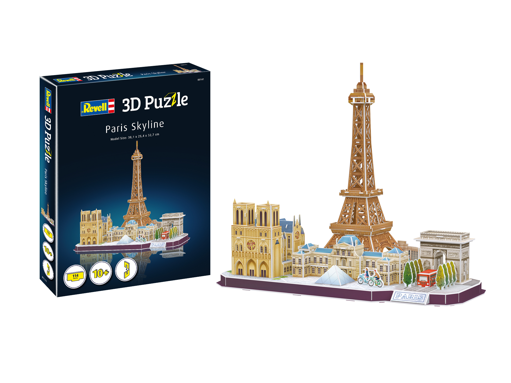 Puzzle, Revell, Sights of Paris 3D, 114 pieces