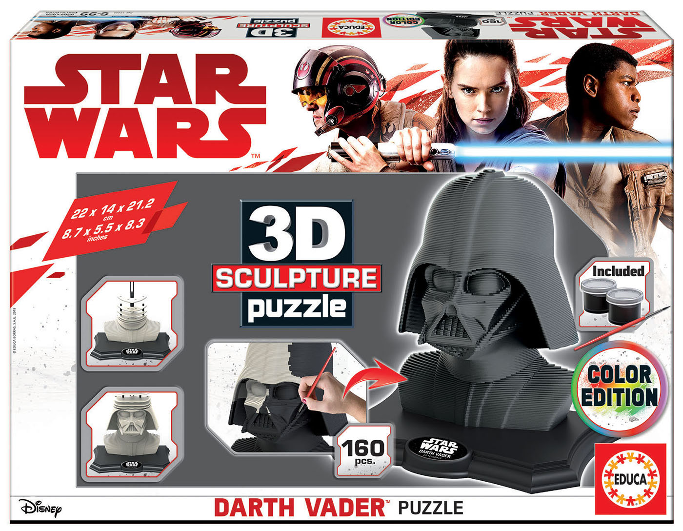 Puzzle 3D, Educa, Star Wars, Darth Vader, 160 pieces
