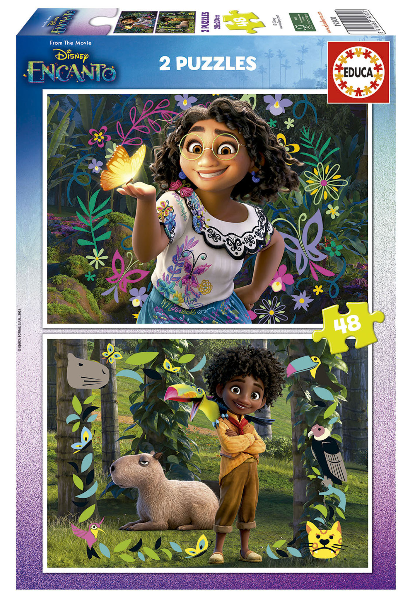 Puzzle, Educa, Encanto, 2 in 1, 2 x 48 pieces