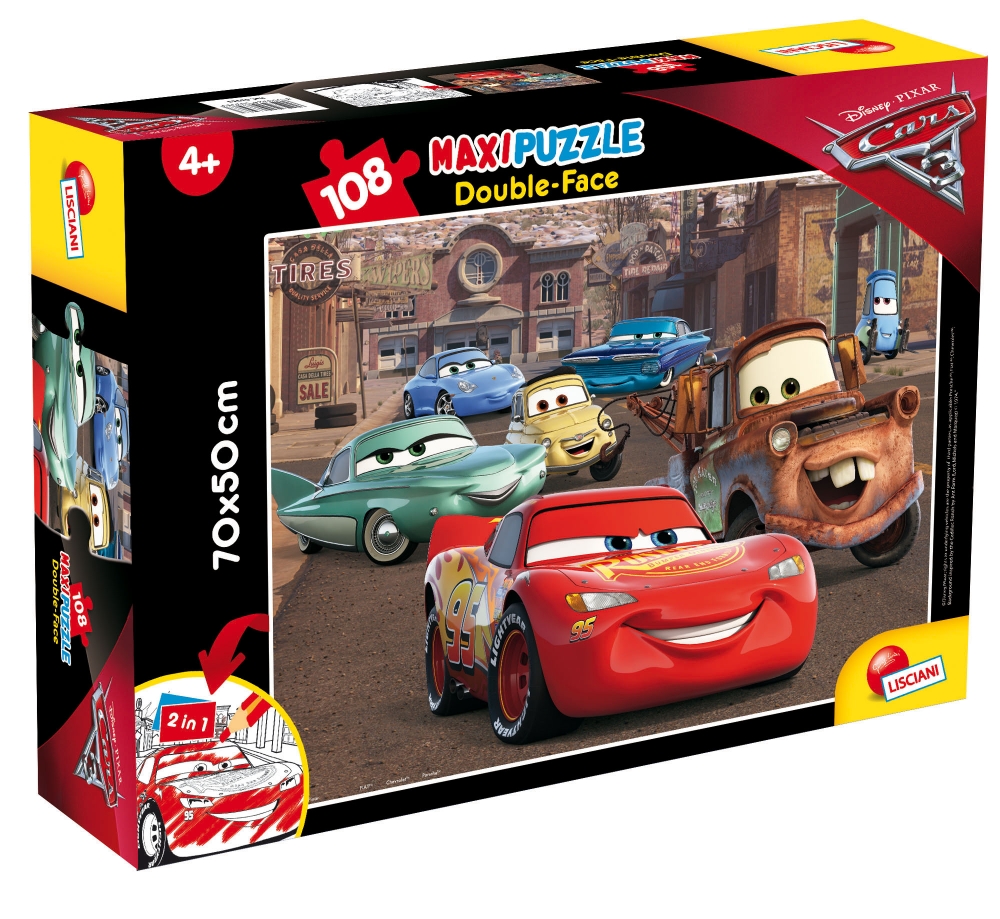 Puzzle, Lisciani, Cars 3, Double-sided puzzle 108 pieces