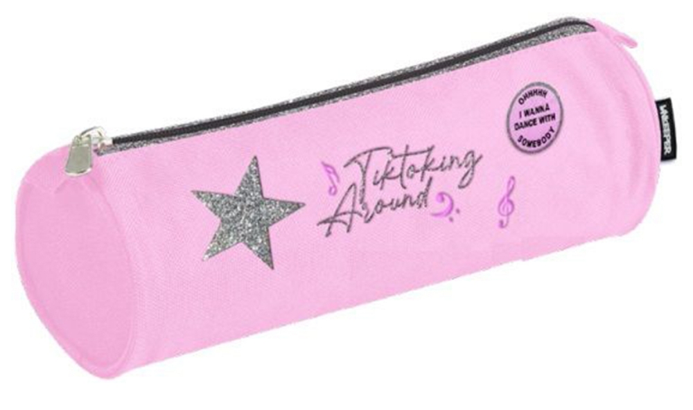 Toiletry bag, Unkeeper, Tiktoking Around, 8 x 21 x 8 cm, Pink