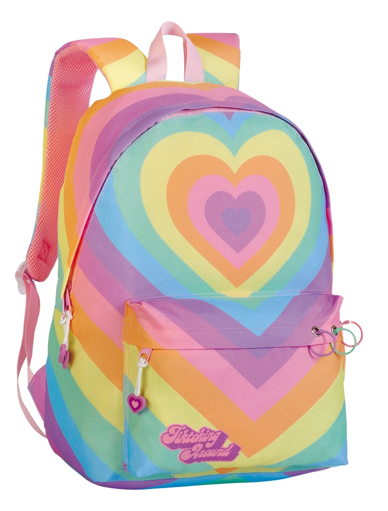 School Backpack, Unkeeper, Tiktoking Around, 44 x 32 x 14 cm, Rainbow