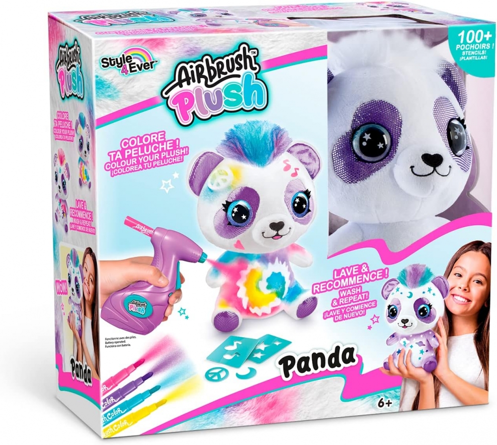 Creative set, Canal Toys, Plush coloring toy, Plush panda