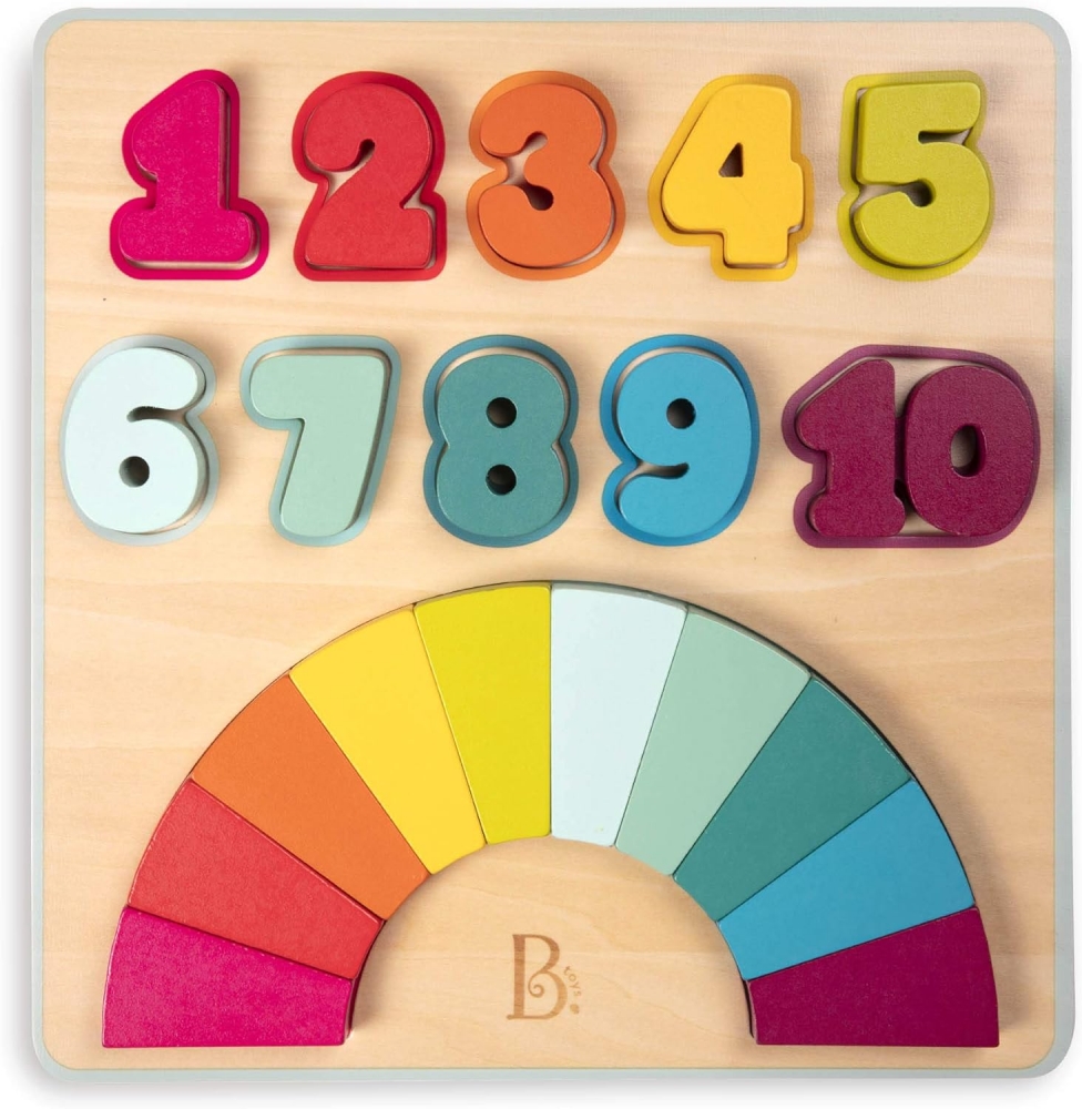 Wooden puzzle, Battat, Numbers, 21 pieces