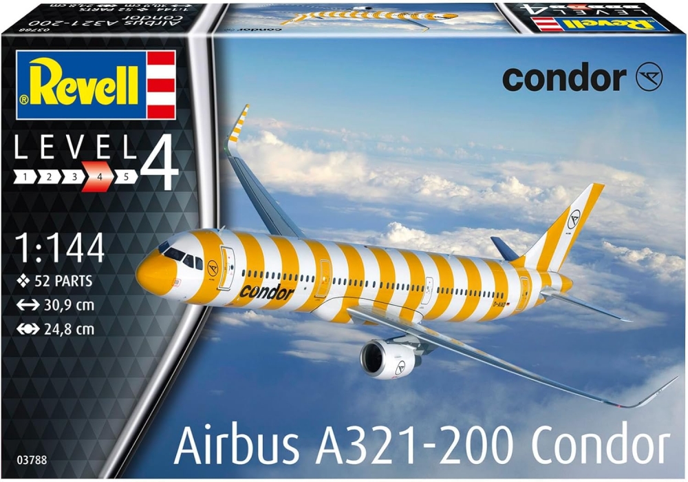Assembly model, Revell, Airbus A321-200 Condor, 52 parts