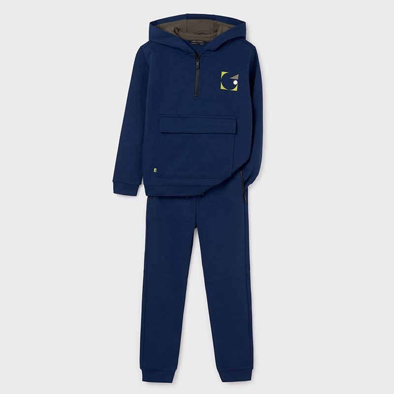 Boy′s Mayoral Long Sleeve Hoodie Pocket Sports Set
