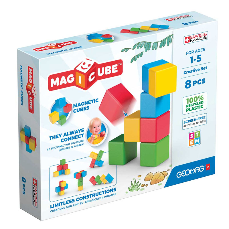 Magnetic constructor, Geomag, Magicube, Creative, 8 parts