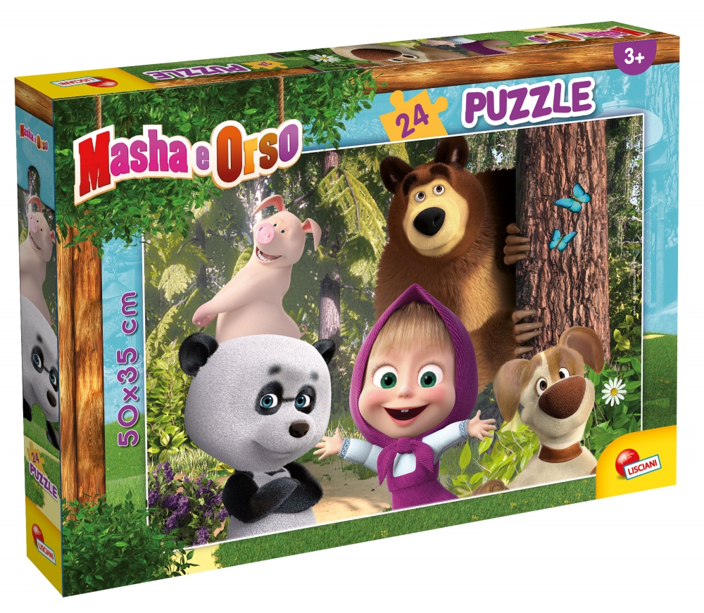 Puzzle, Lisciani, Masha and the Bear, Will We Be Friends?, 24 pieces