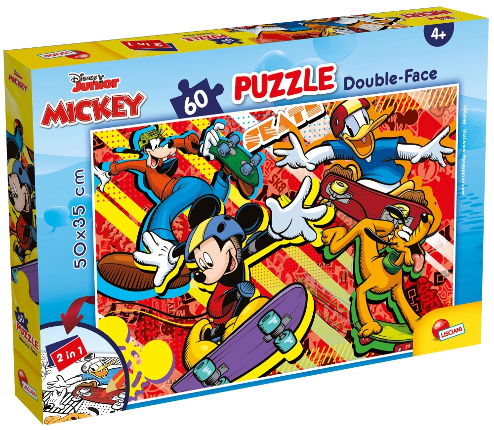 Puzzle, Lisciani, Minnie Mouse, Double-sided puzzle 60 pieces