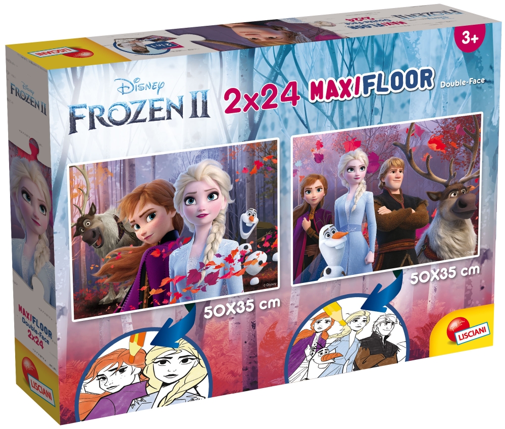 Puzzle, Lisciani, Frozen, Double-sided puzzle 2 x 24 pieces