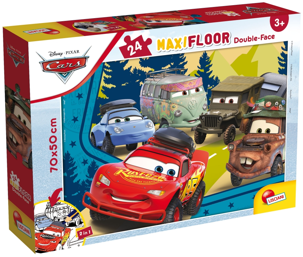 Puzzle, Lisciani, Cars, Double-sided puzzle 24 pieces