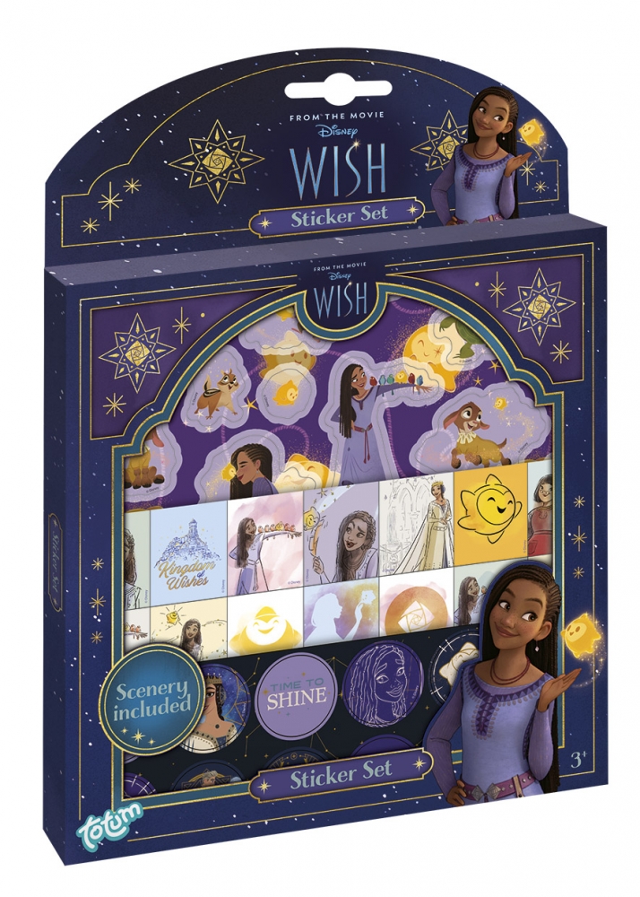 Sticker set, Totum, Disney Wish, 4 parts