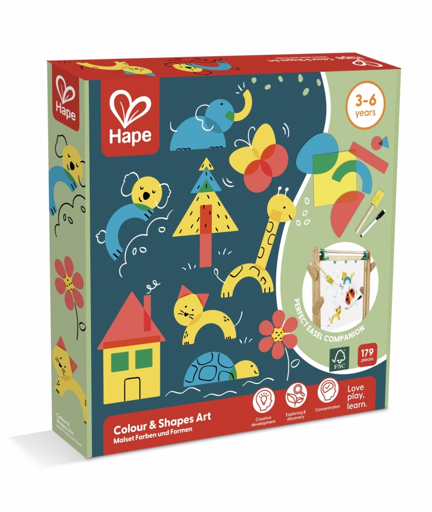 Creative set, Hape, Colors and shapes, 179 pieces