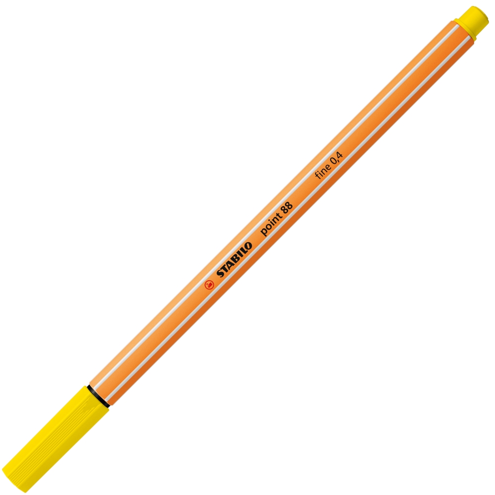 Ballpoint pen, Stabilo, Point 88 fine 0.4, Lemon yellow