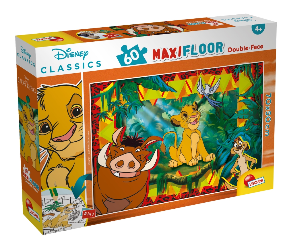 Puzzle, Lisciani, The Lion King, Double-sided puzzle 60 pieces