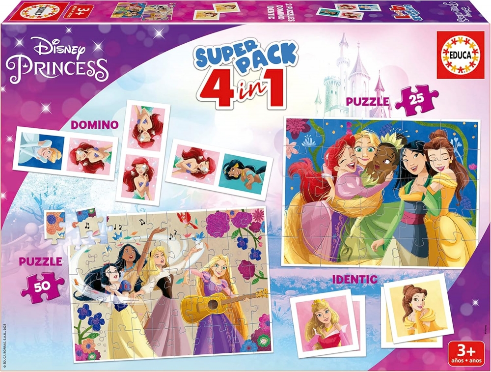 Playset, Educa, Spidey and his friends, Dominoes, Memories and 2 puzzles