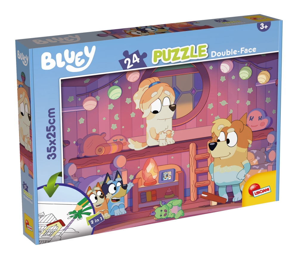 Puzzle, Lisciani, Bluey, Story Time, Double-sided puzzle 24 pieces