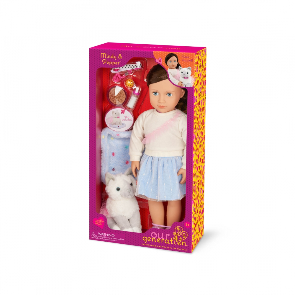 Doll, Battat, Our Generation, Mindy and Pepper with accessories, 46 cm