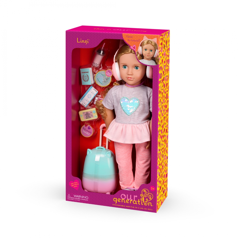 Doll, Battat, Our Generation, Lindsay with accessories, 46 cm