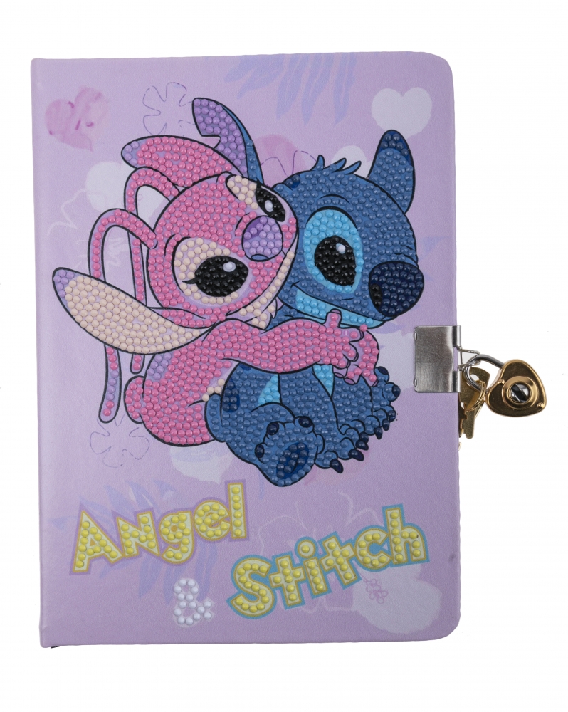 Craft Buddy DIY Secret Diary with Diamond Cover Stitch and Angel 21 x 15cm 5 Piece Craft Kit