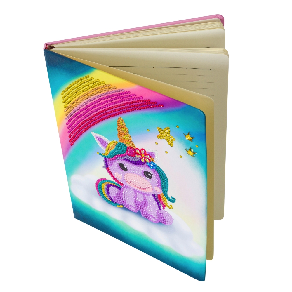 Craft Buddy Kit, DIY Diamond Cover Notebook, Unicorn, 25.5 x 17.5 x 2.5 cm, 5 Pieces