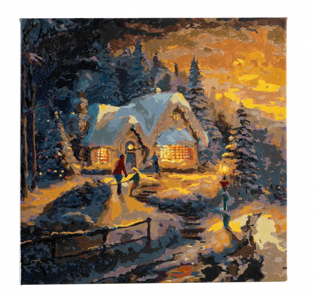 Art Kit, Craft Buddy, Paint by Number, Homecoming for Christmas, 30 x 30 cm