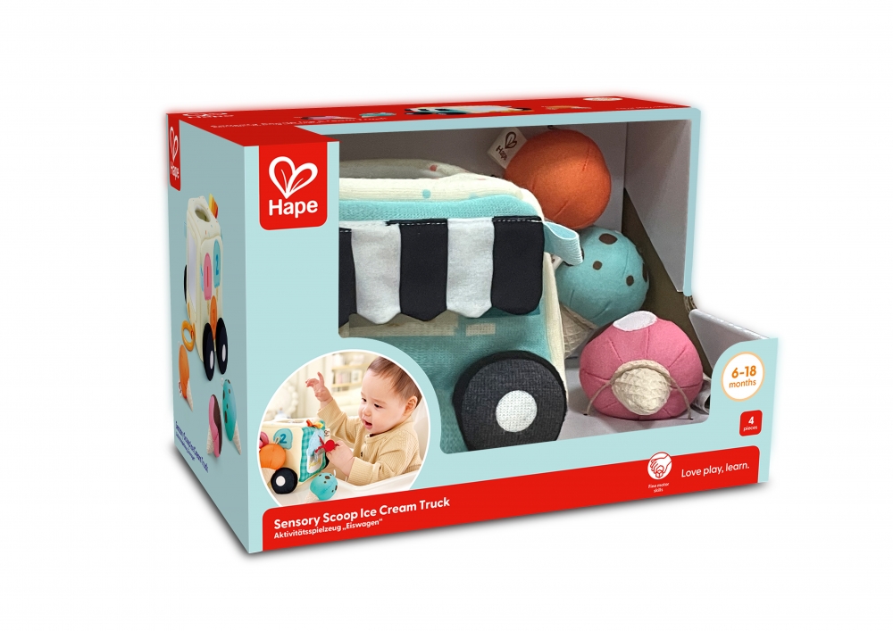 Soft sensory toy, Hape, Ice Cream Truck