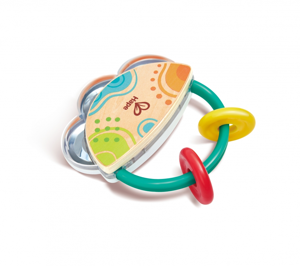 Wooden baby tambourine, Hape