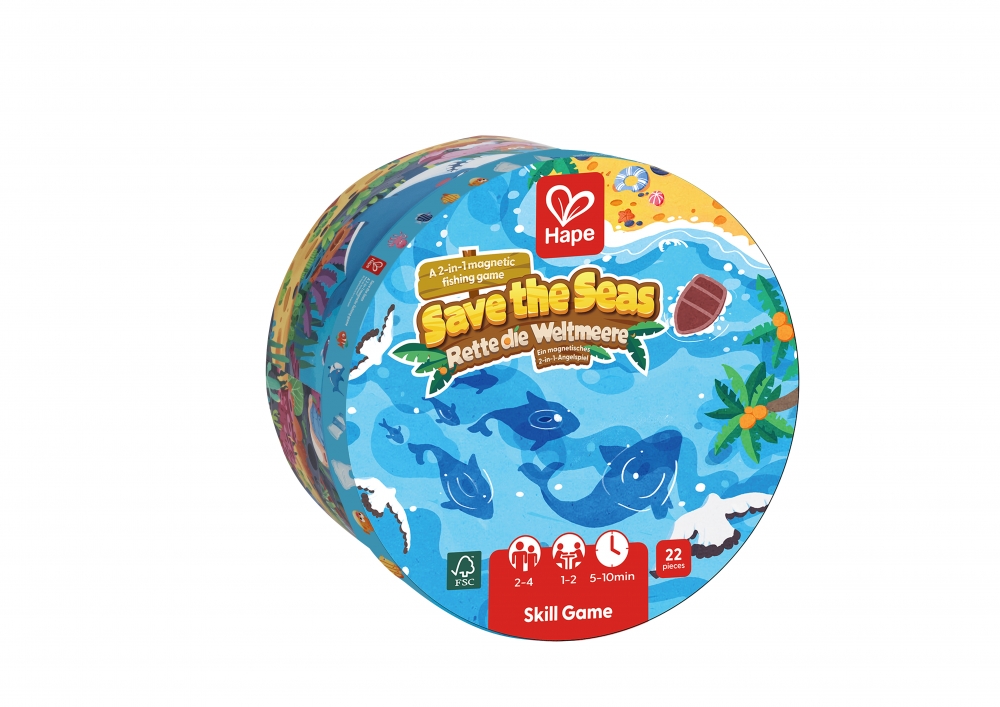 Magnetic fishing game, Hape, Save the Seas 2 in 1, 22 pieces