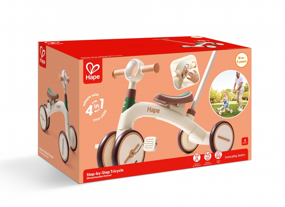 Wooden Balance Bike, Hape, Step by Step