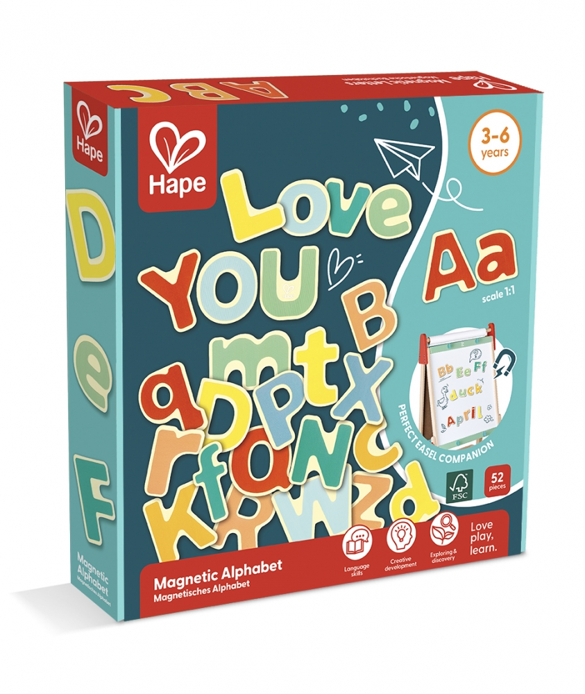 Magnetic letter set, Hape, English alphabet, 52 pieces