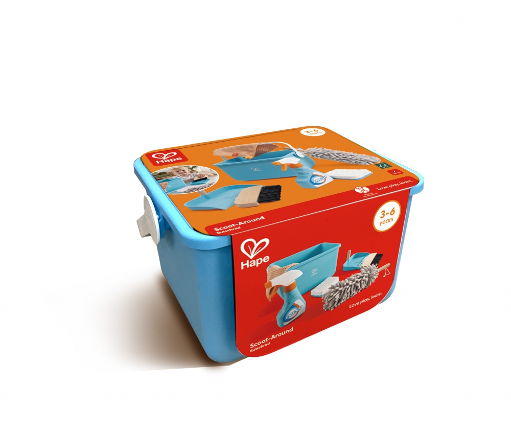 Children′s toy, Hape, Cleaning set with bucket, 7 parts