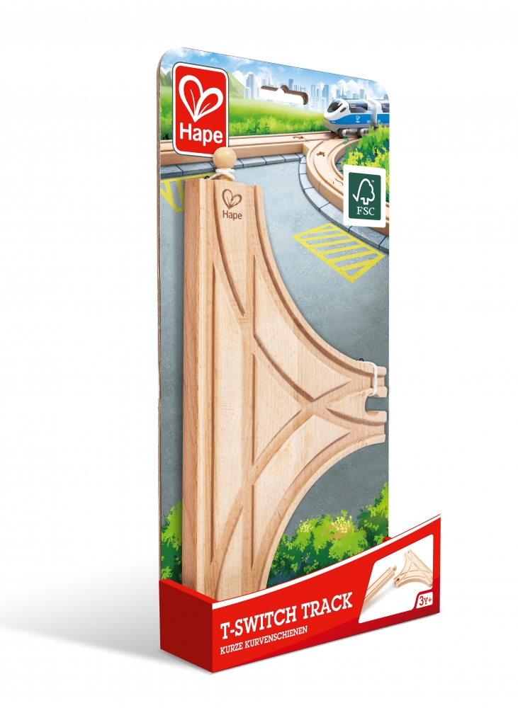 Wooden set, Hape, T - shaped railway track, 1 pc