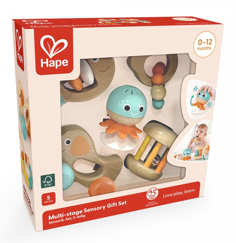 Baby sensory set, Hape, 5 pieces
