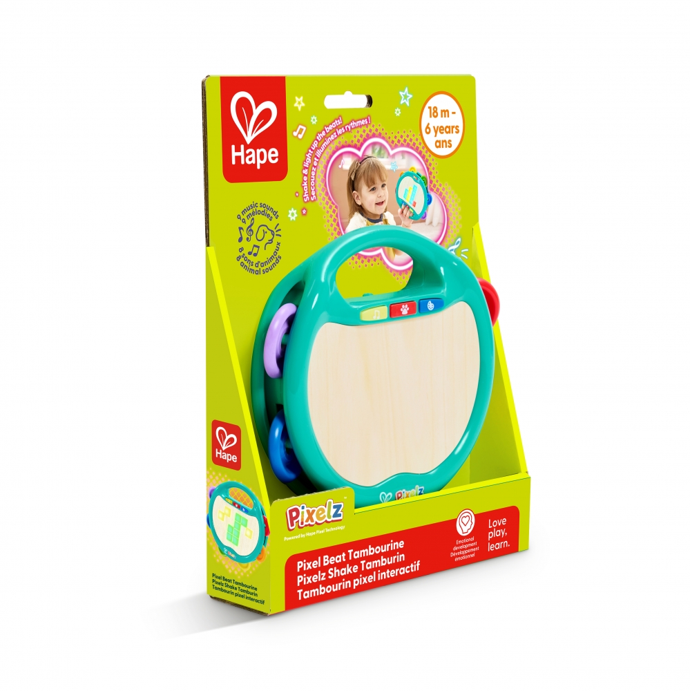 Interactive toy, Hape, Pixelz, Tambourine
