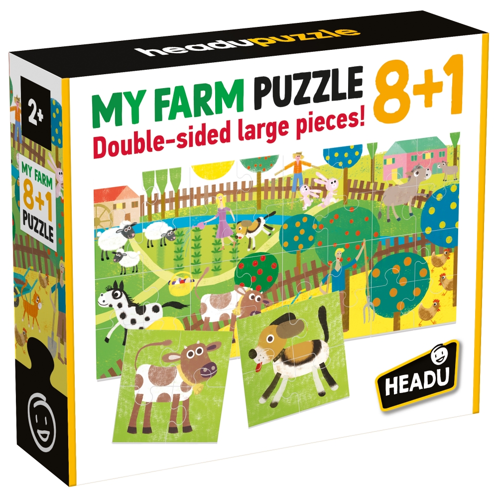 Educational puzzle, Headu, Farm 8+1