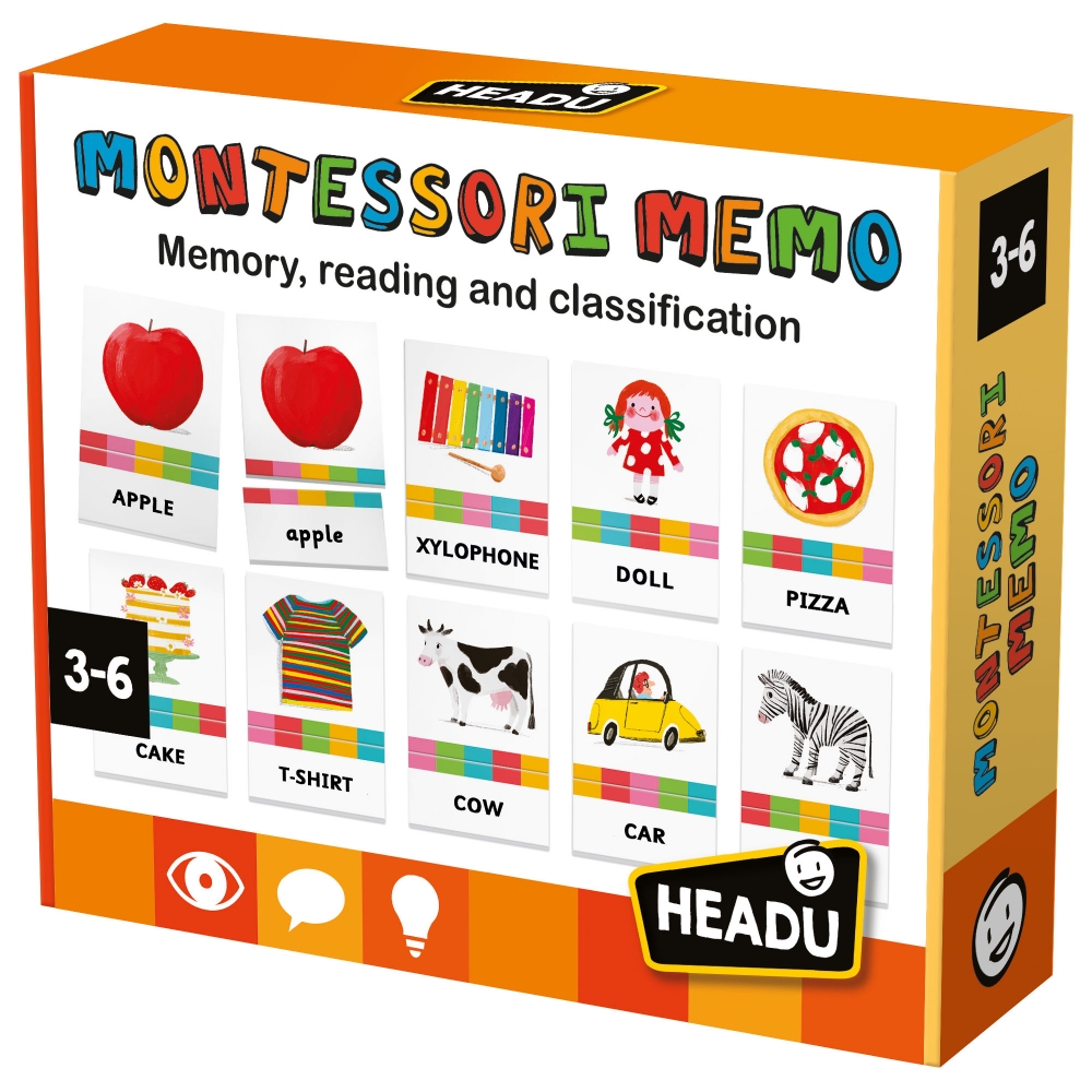 Educational game Memory - sort and classify, Headu, 72 pieces