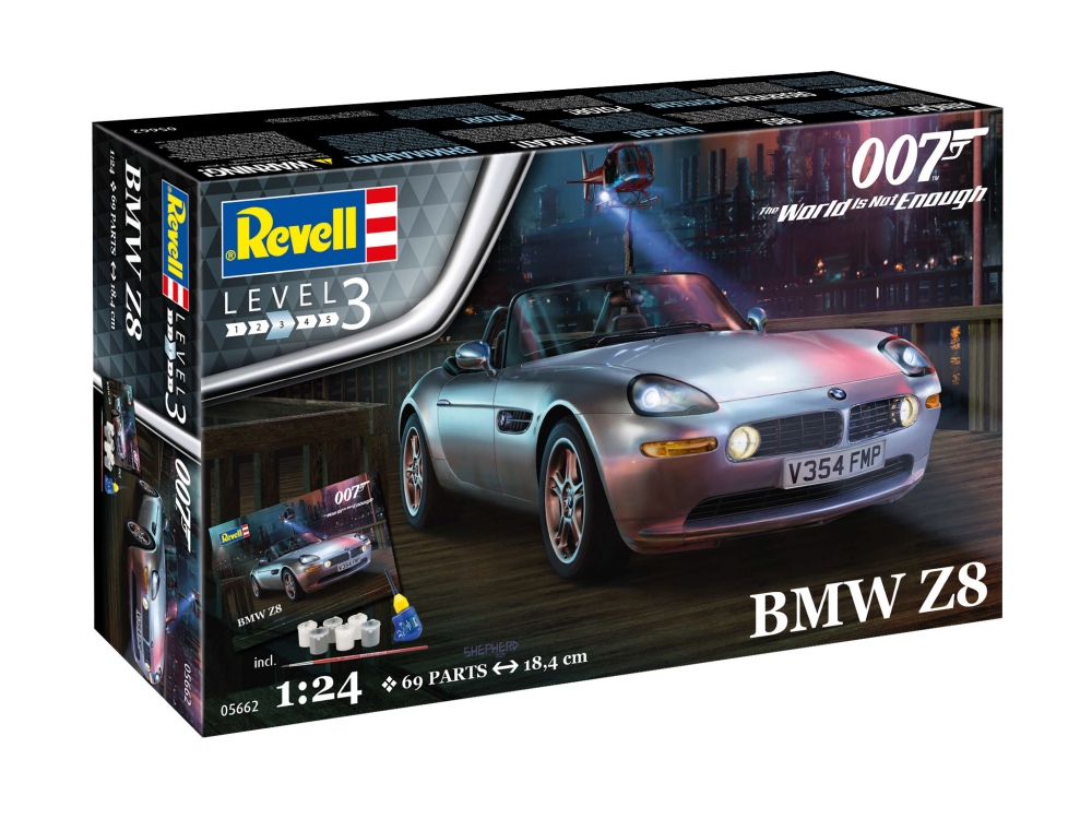 Assembly model, Revell, James Bond BMW Z8 Gift Set, 69 pieces