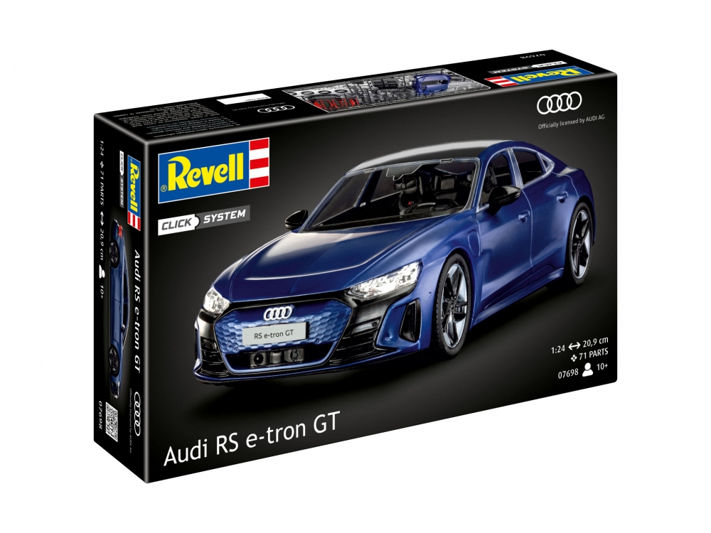 Assembly model, Revell, Car Audi RS e-tron GT click system, 71 parts