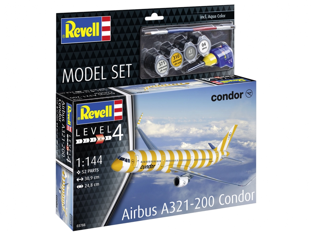 Assembly model, Revell, Airbus A321-200 Condor, 52 parts