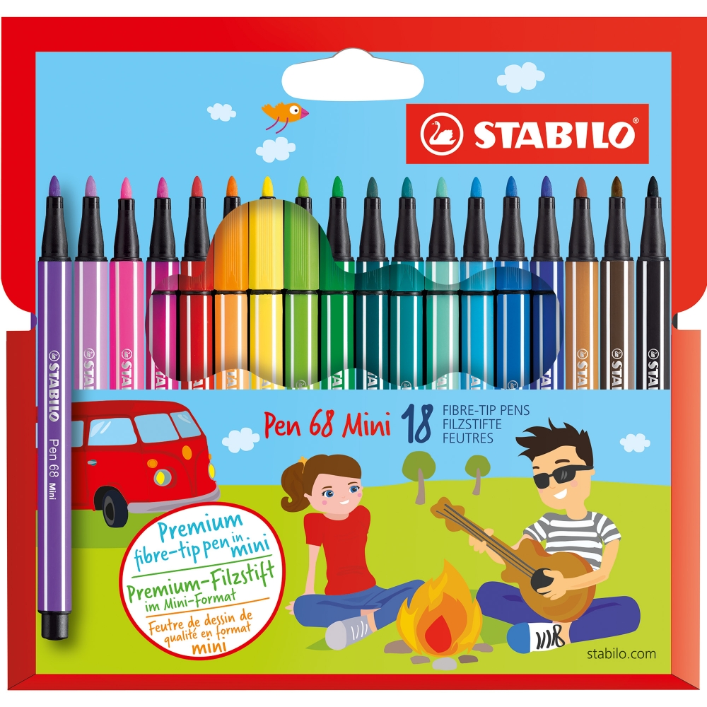 Set of markers, Stabilo, Pen 68, 18 colors