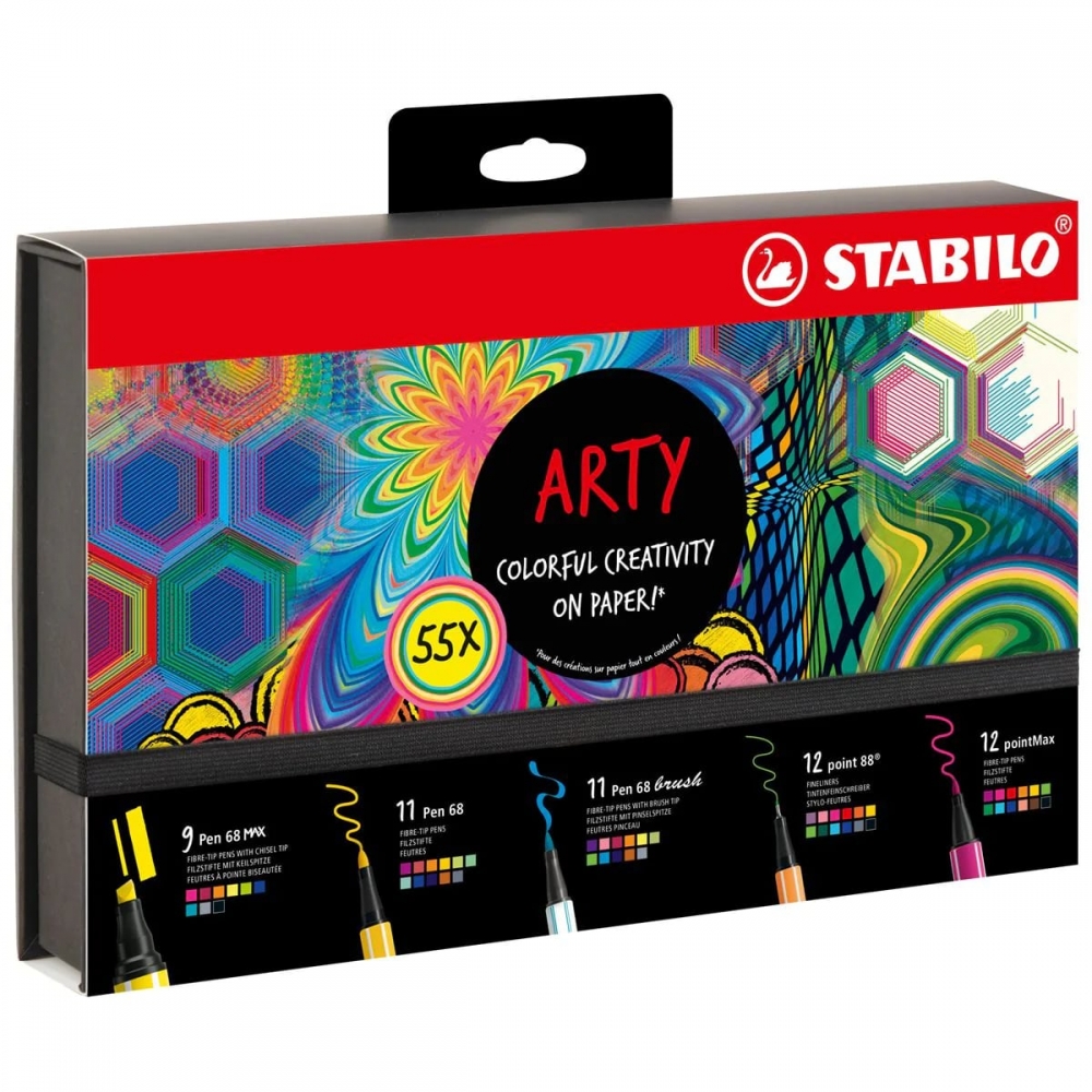 Creative set, Stabilo, Arty Colorful, 55 pieces