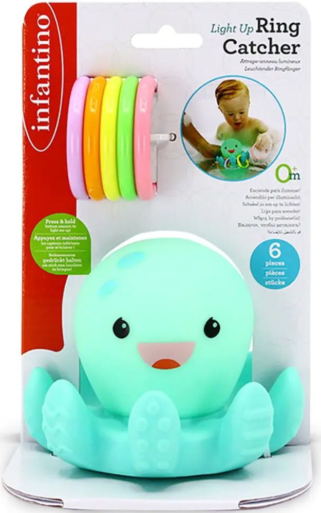 Sensory toy with lights and rings, Infantino, Octopus