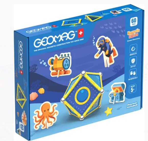 Magnetic constructor, Geomag, Magnetic Stories, Ocean, 60 pieces