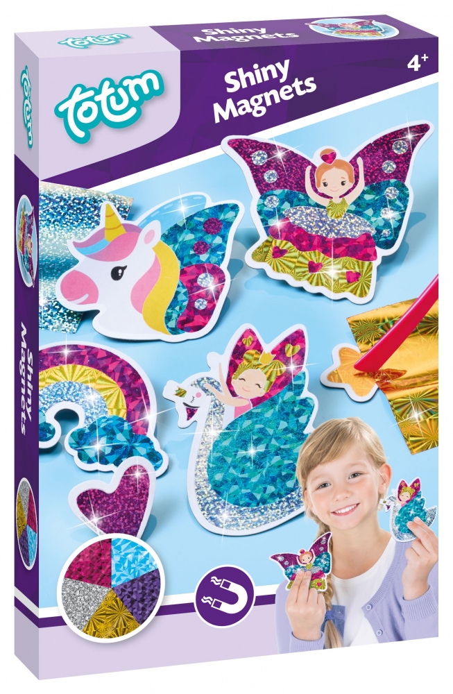 Creative kit, Totum, DIY glitter magnets