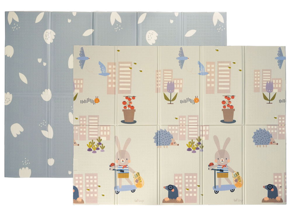 Baby double-sided foam pad, Taf Toys, Urban Garden, 150 x 200 cm