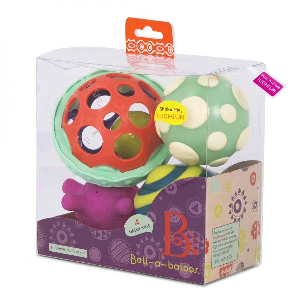 Set of texture sensory balls, Battat, 4 pieces