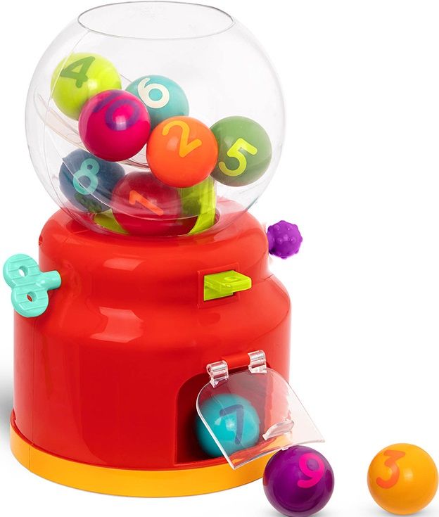 Children′s game, Battat, Dispenser for balls, Colors and numbers, 19 x 23 x 29 cm