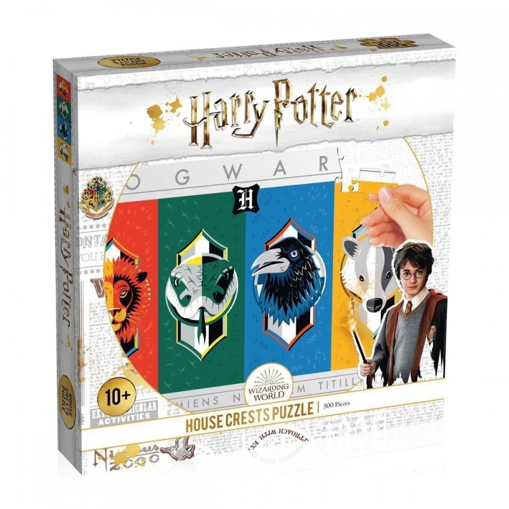 Puzzle, Winning Moves, Harry Potter, Hogwarts House Crests, 500 pieces