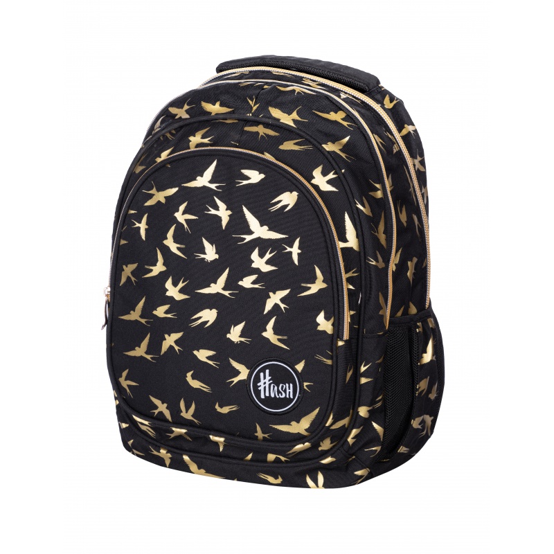 Hash AB300 Golden Birds backpack with gold effect
